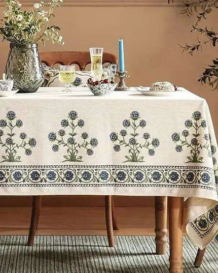 Chic Waterproof Nordic Floral Tablecloth - Ideal for Any Event
