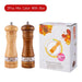 6-Inch Vintage Solid Wood Salt and Pepper Mill Set - Handcrafted Manual Grinder for Exquisite Seasonings