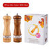 Vintage Handcrafted Wooden Spice Mill Set - 6-Inch Gourmet Salt and Pepper Grinders