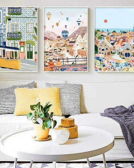 Coastal Elegance: Italian-Inspired Canvas Art for Modern Living Spaces