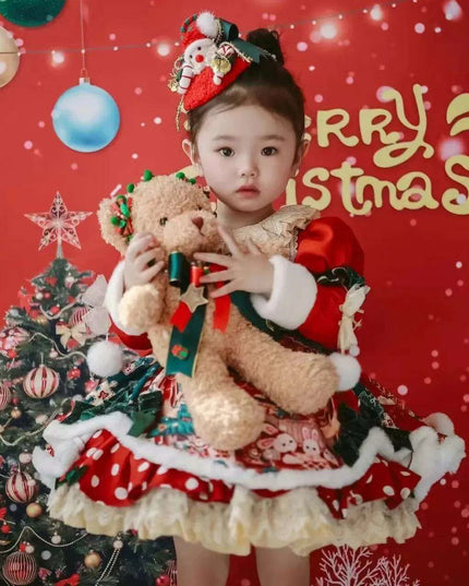 Captivating Velvet Spanish-Inspired Lolita Dress for Girls - Perfect for Celebrations and Special Occasions