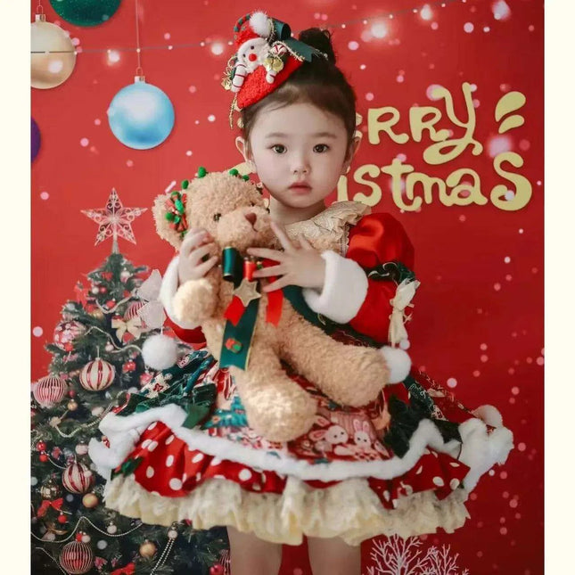 Captivating Velvet Spanish-Inspired Lolita Dress for Girls - Perfect for Celebrations and Special Occasions