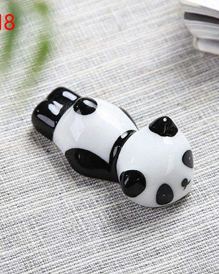 Playful Panda Ceramic Chopsticks Rest - Fun Table Decor for Asian Cuisine