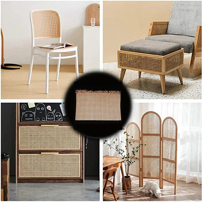 Indonesian Plastic Rattan Weaving Roll for Furniture Makeover - 35-50cm Wide Ideal for Chairs, Cabinets, and Tables
