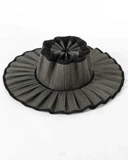 Chic and Practical Foldable Straw Sun Hat with Stylish Belt - Large Brim UV Protection for Outdoor Adventures