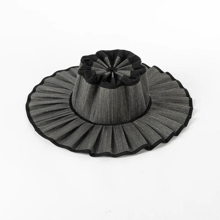 Chic and Practical Foldable Straw Sun Hat with Stylish Belt - Large Brim UV Protection for Outdoor Adventures