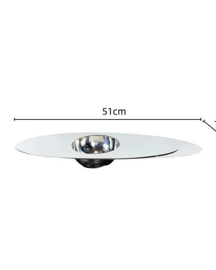 Sleek Stainless Steel Oval Planet-Shaped Jewelry Organizer Tray for Contemporary Decor