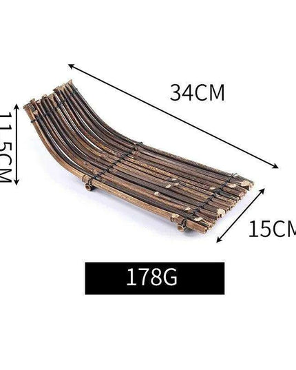 Artistic Bamboo Sushi Platter - Elegant Japanese Serving Tray