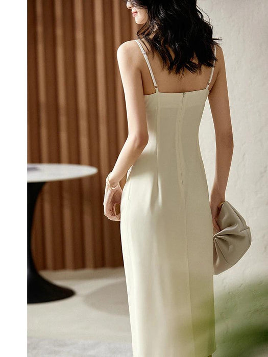 Elegant Strappy Midi Bodycon Dress with Stylish Side Split
