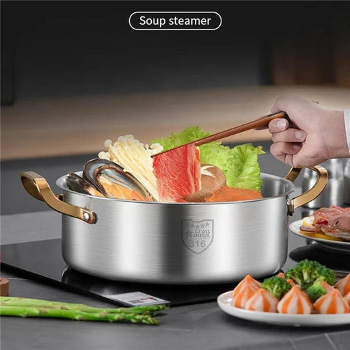 316 Stainless Steel Steamer with Triple Layer Design for Ultimate Cooking Experience