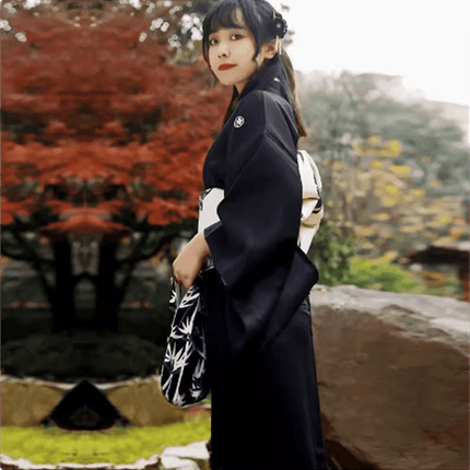 Sophisticated Black Women's Kimono - Tailored Elegance for Special Occasions