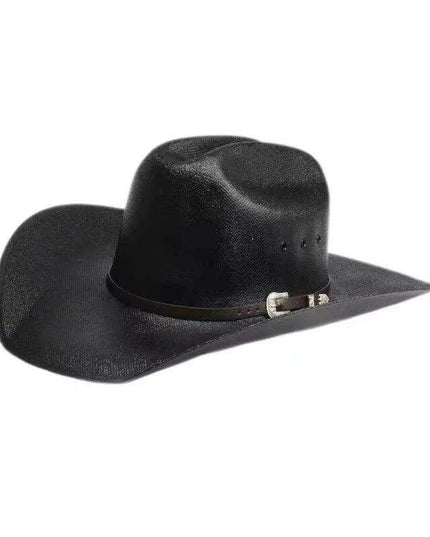 Stylish Handwoven Straw Cowboy Hat - Unisex Summer Sun Protection for 2023
