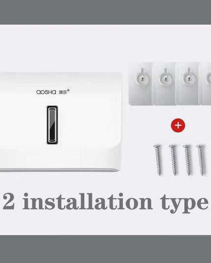 Stylish Wall-Mounted Paper Towel Holder for Kitchen and Bathroom - Sturdy ABS with Easy Installation