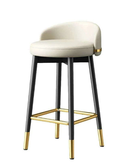 Sleek Scandinavian Leather Gaming and Vanity Stool - Trendy Seating for Modern Interiors