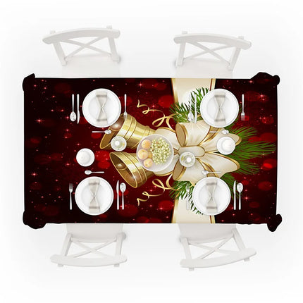WanderingTribe Waterproof Christmas Tablecloth - Anti-Stain, Rectangul