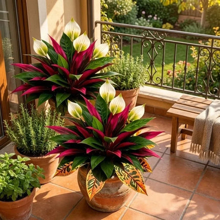 UV Resistant Fall Artificial Dragon Blood Tree Lifelike Fade-Resistant