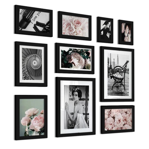 Timeless Family Memories Wooden Photo Frame Collection - 10 Piece Set