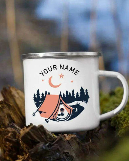 Customizable Enamel Camping Mugs for Memorable Outdoor Experiences - Personalized Coffee and Beer Cups