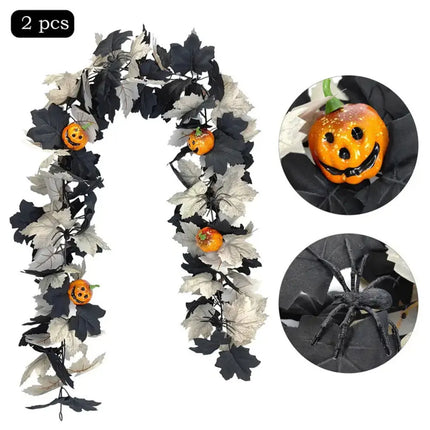 Home Life Artificial Leaf Garland, 175cm, Timer Function, Lightweight