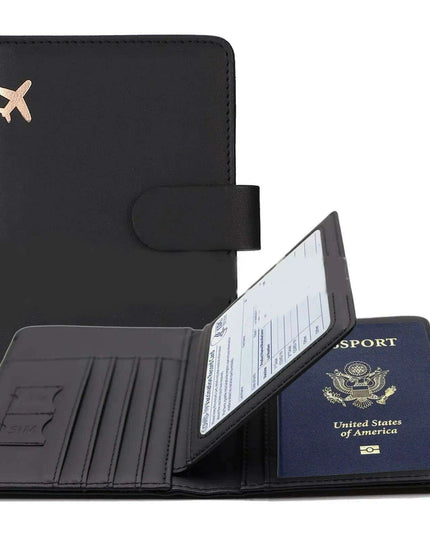 Stylish RFID-Blocking Passport Holder with Card Organizer for Travelers