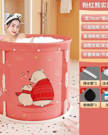 Experience Ultimate Relaxation with Our Space-Saving Japanese-Inspired Portable Bathtub for Adults