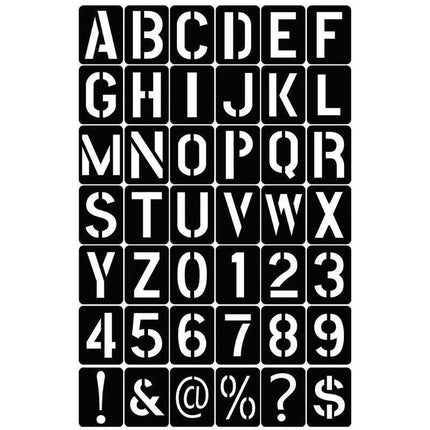 Creative 42-Piece Stencil Kit for Letters, Numbers, and Symbols - Perfect for DIY Home Decor and Artistic Creations