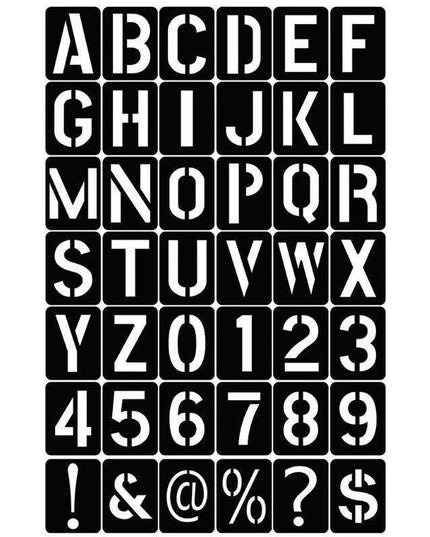 Creative 42-Piece Stencil Kit for Letters, Numbers, and Symbols - Perfect for DIY Home Decor and Artistic Creations