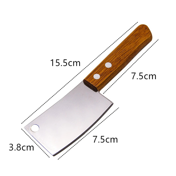 Petite Kitchen Blade Set: Mini Bread Slicer with Stylish Wooden Grip