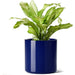 12-Inch Ceramic Planter with Drainage Hole and Silicon Plug - Large Blue Flower Pot