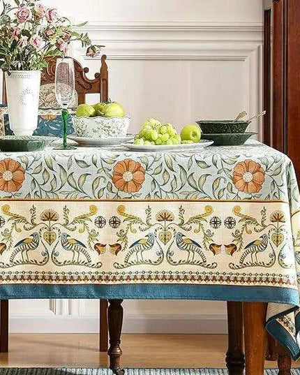 Chic Waterproof Nordic Floral Tablecloth - Ideal for Any Event