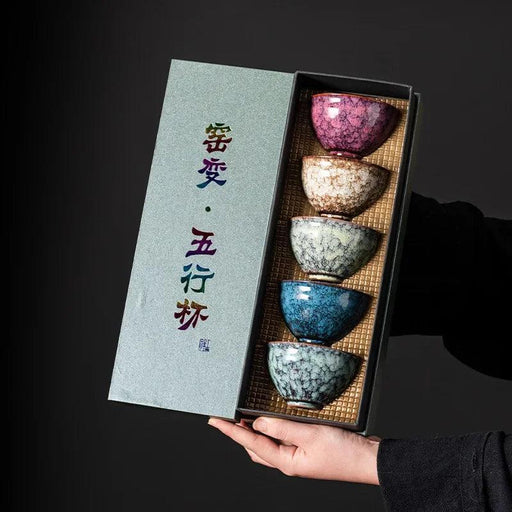 Sophisticated Five-Element Ceramic Tea Set for Home Elegance and Thoughtful Gifting