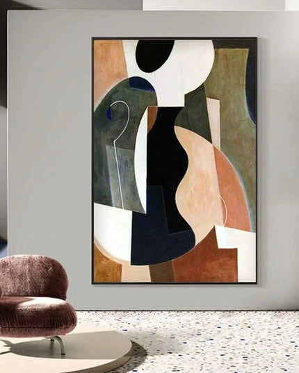 Colorful Contemporary Large Oil Canvas - Statement Art for Modern Homes