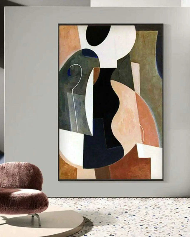 Colorful Contemporary Large Oil Canvas - Statement Art for Modern Homes