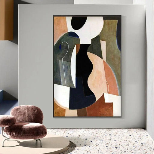 Colorful Contemporary Large Oil Canvas - Statement Art for Modern Homes