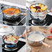 Japanese Stainless Steel Snow Pan with Ergonomic Wooden Handle and Lid - Perfect for Stewing, Frying, and Milk Heating
