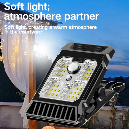 Mini Solar Clip Lamp with Motion Sensor — Outdoor Garden Light