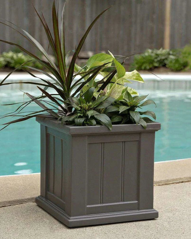 New England Oasis Premium Double-Wall Planter with Built-In Water Reservoir