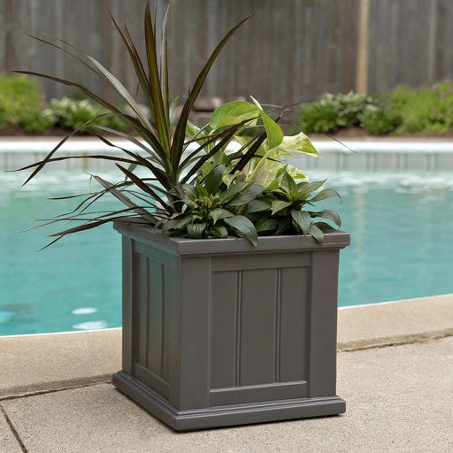 New England Oasis Premium Double-Wall Planter with Built-In Water Reservoir
