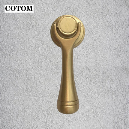 Solid Brass Cabinet Knob & Handle — Gold Single-Hole Furniture Pull