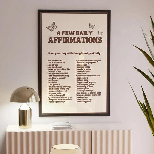 Vintage Affirmations Canvas Art for a Positive Home Oasis