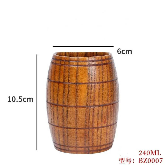 Artisan Japanese Sour Jujube Wood Beverage Mug Set