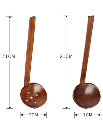 Artisan Extra-Large Japanese Wooden Ladle for Ramen and Soup Serving