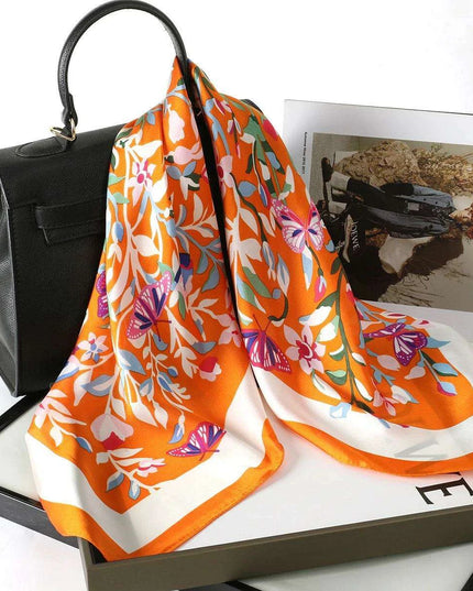 Elegant Satin Square Shawl Hijab: Luxurious 70x70cm Bandana for Women