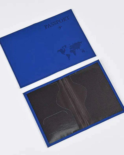 Chic Waterproof PU Leather Passport Holder Set with Card Slot - Perfect Travel Accessory