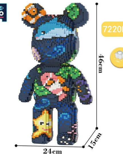 Adorable Bear Cub Building Block Set with Easy Storage - Inspire Creativity and Learning