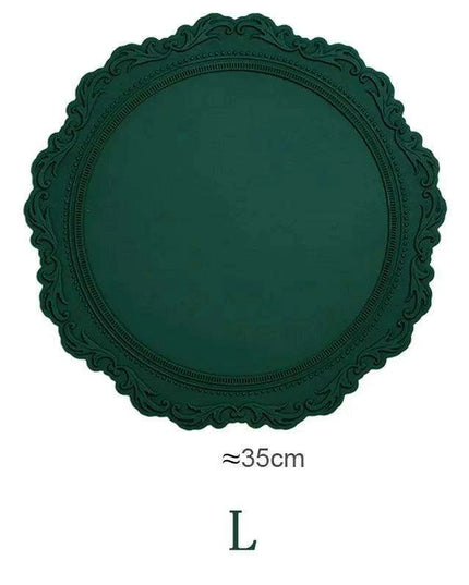Elegant Embossed Flower Silicone Placemats - Enhance Your Dining Experience