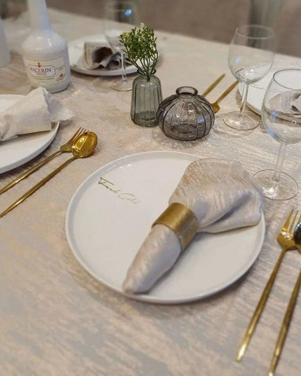 Elegant Designer Table Cloth and Napkin Set with Premium Quality Packaging