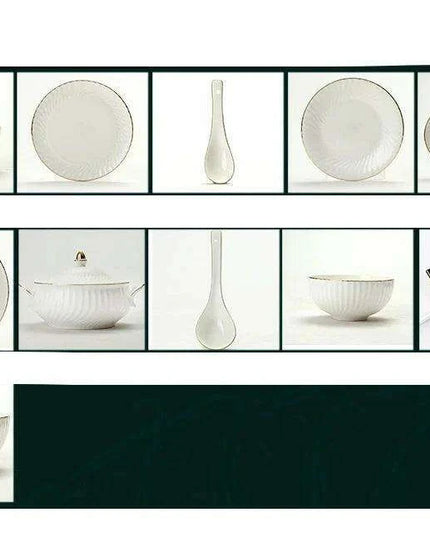 Elegant Handcrafted Gold-Accented Bone China Dinnerware Set