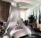 Chic Grey Lace Mosquito Net Canopy - Enchanting Sleep Sanctuary for Insect-Free Dreams