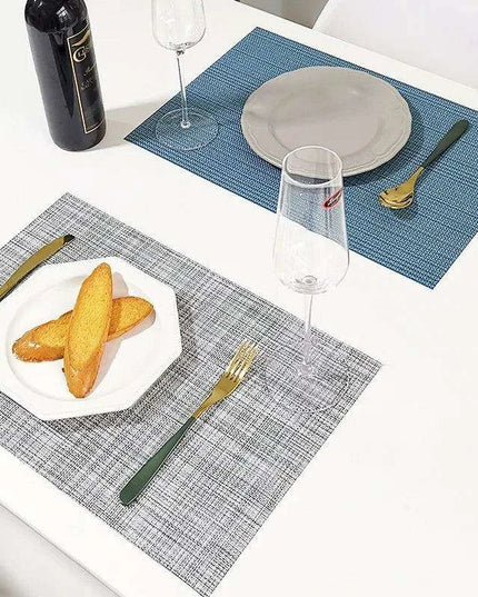 Elegant PVC Dining Table Placemats Set of 6 - Stylish Heat-Resistant Table Protection